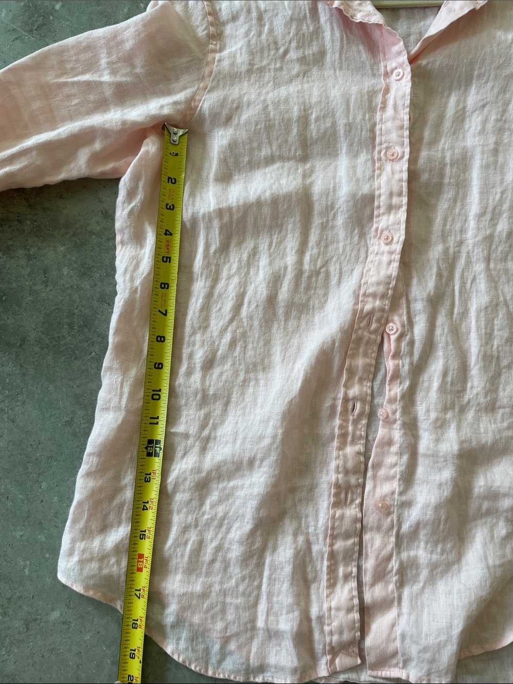 Lauren Ralph Lauren Pale Pink Linen Button-Down Shirt - Picture 5 of 7
